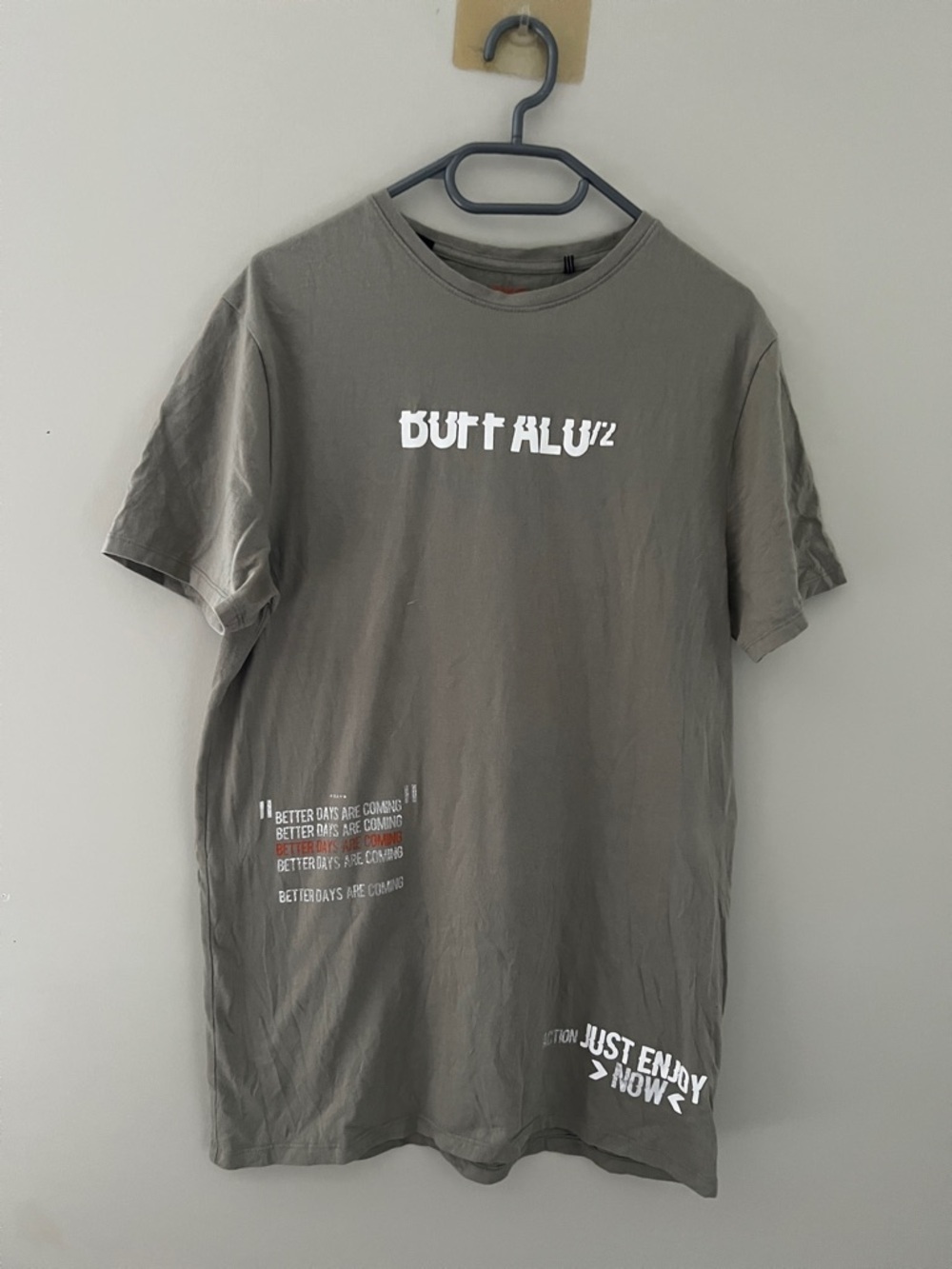 Buffalo David Bitton Better Days Graphic T Shirt Olive Green Medium